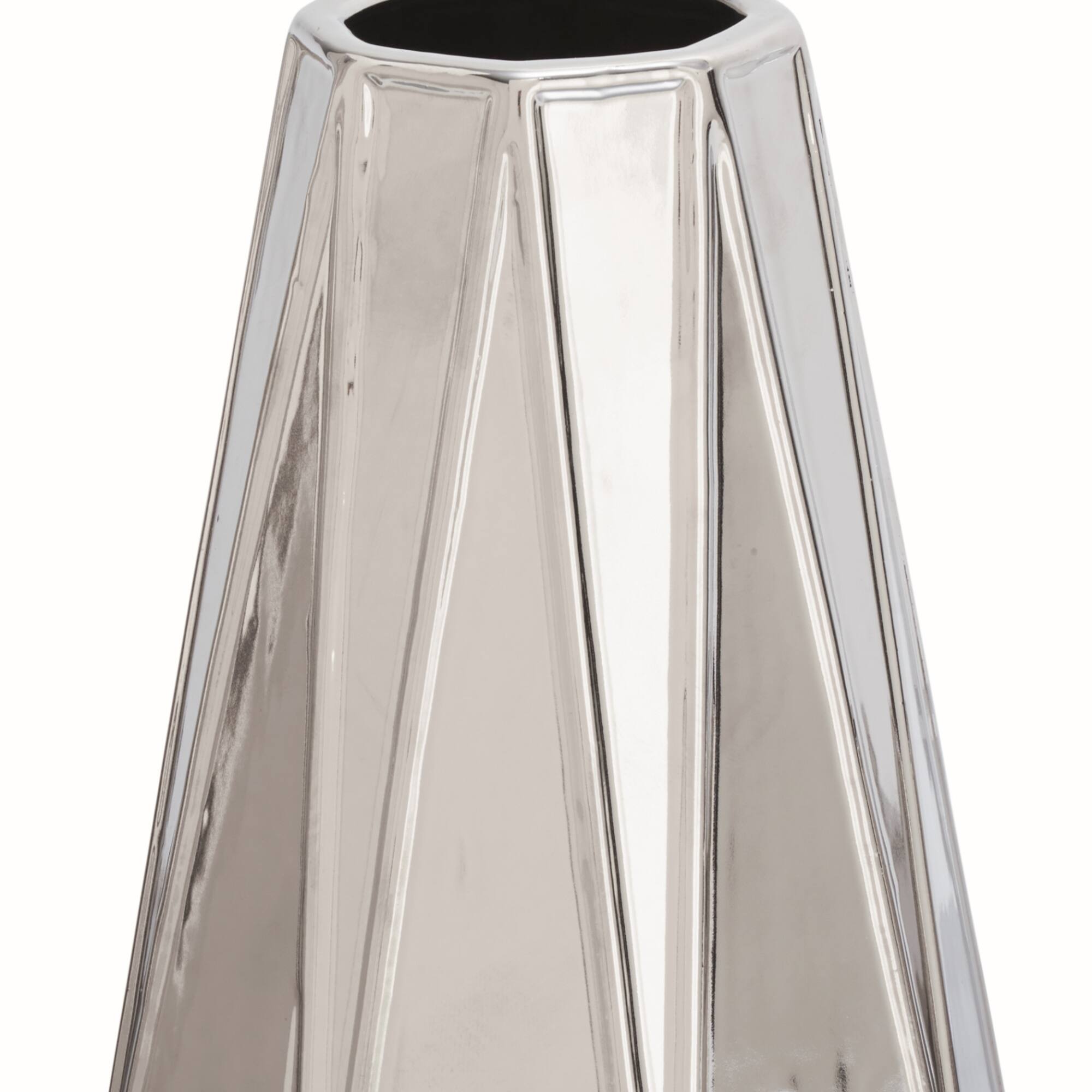 CosmoLiving by Cosmopolitan Silver Stoneware Glam Vase Set